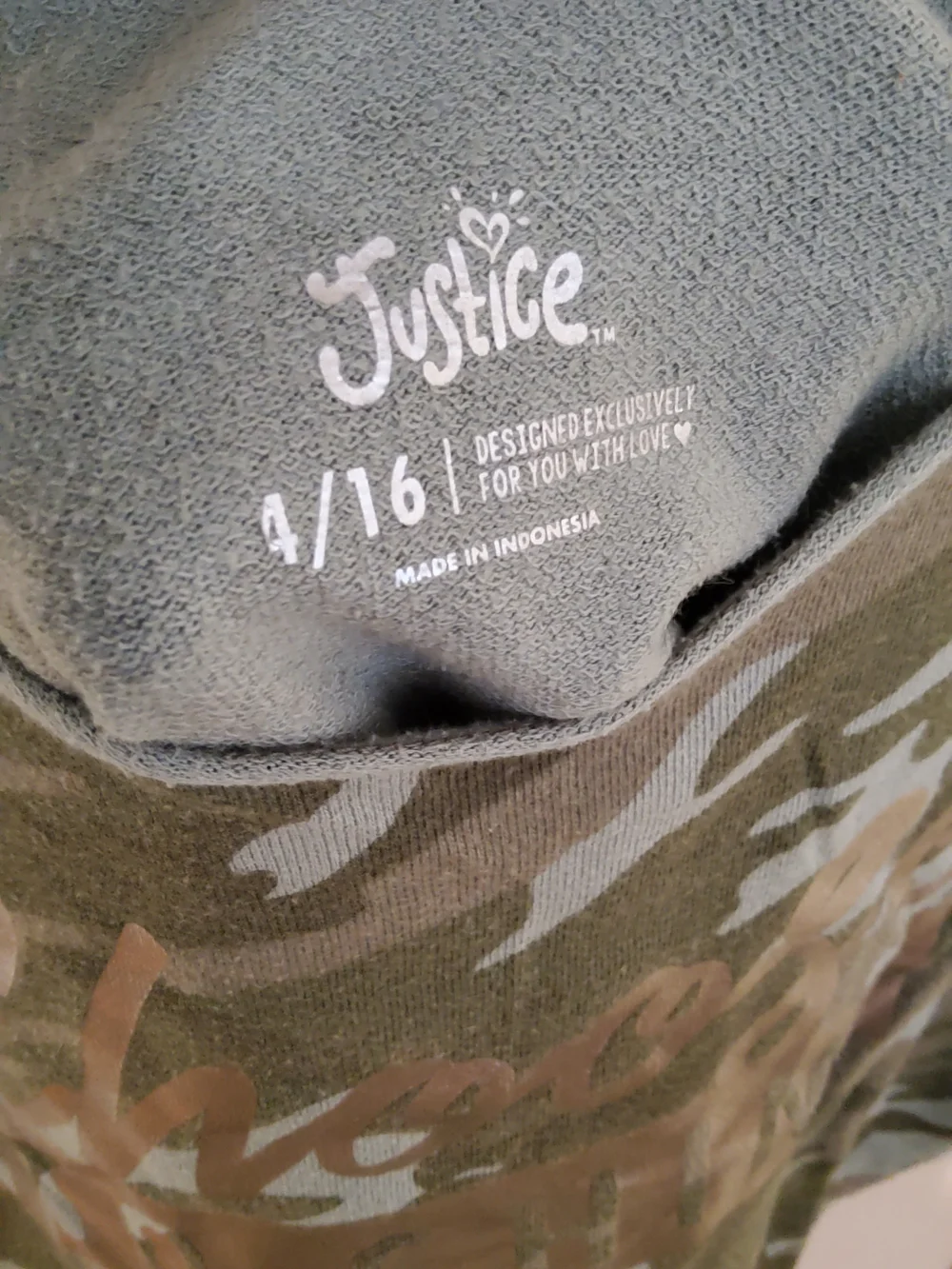 Justice camo long